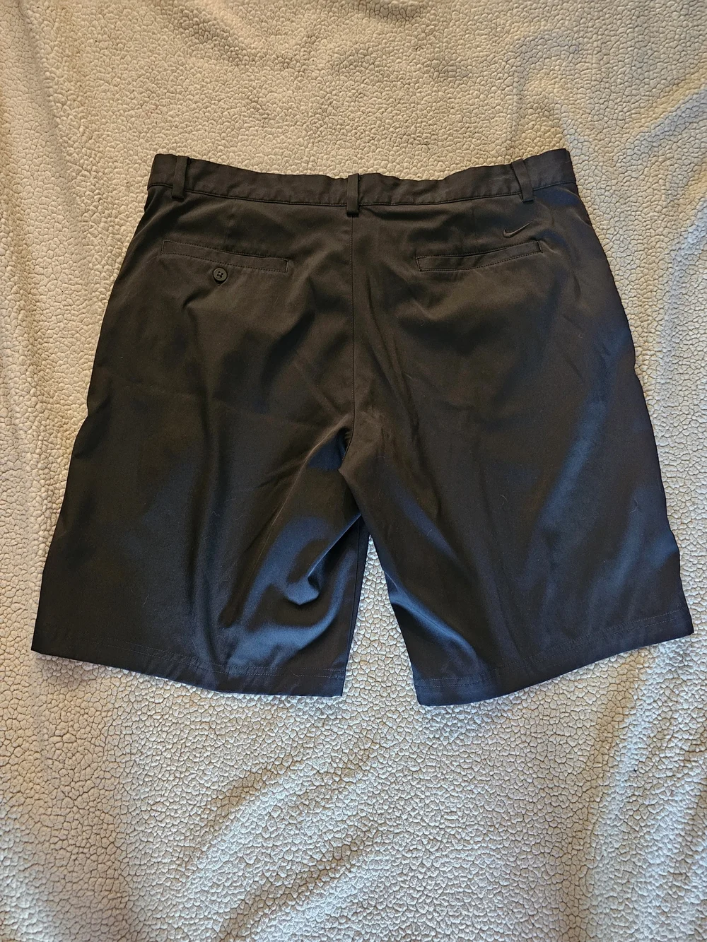Nike Men's Black Flat-Front Shorts